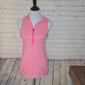 Vibrant Pink Zip-Up Sleeveless Top